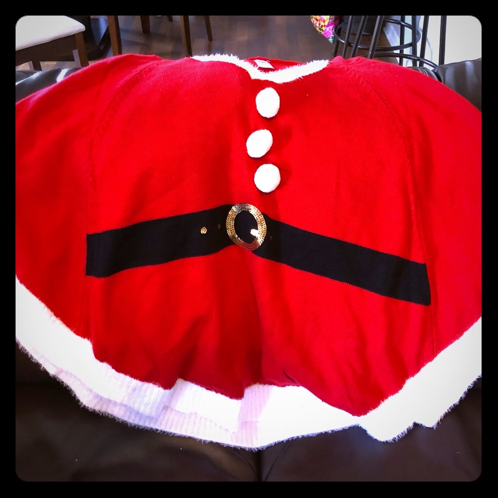 Sassy Ms. Santa sweater poncho